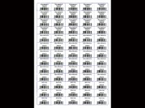 Etykiety błyszczące papierowe 38x21.2mm (6500szt.)