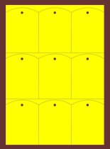 Etykieta wieszana L1 70 x 95 mm (225szt.) żółte