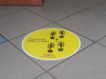 Etykieta podłogowa L1 285 mm, okrągła samoprzylepna 100 szt.