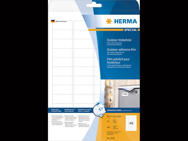 Etykieta samoprzylepna zewnętrzna 45,7 x 21,2 mm (480szt)