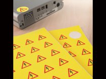 Etykiety samoprzylepne ostrzegawcze 85 mm (150szt)