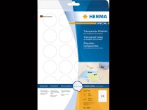 Etykiety samoprzylepne przezroczyste matowe średnica 40mm (600szt)