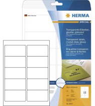 Etykiety samoprzylepne przezroczyste błyszczące 96 x 50,8 mm (100szt)