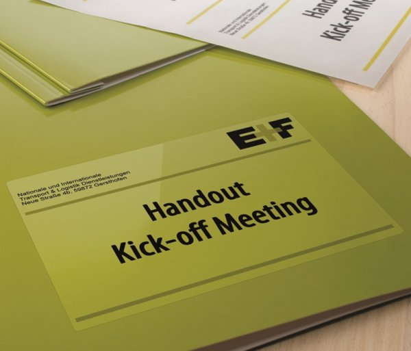 Etykiety samoprzylepne przezroczyste błyszczące 96 x 50,8 mm (100szt)