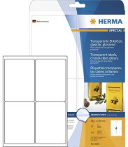 Etykiety samoprzylepne przezroczyste błyszczące 99,1 x 139 mm (100szt)