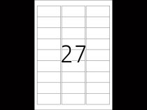 Etykiety samoprzylepne srebrne matowe 63,5 x 29,6 mm (675szt)