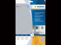 Etykiety samoprzylepne srebrne matowe średnica 85 mm (150szt)