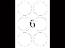 Etykiety samoprzylepne srebrne matowe średnica 85 mm (150szt)